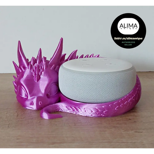 Baby Drache kompatibel für Alexa Echo-Dot-3 - erhältlich in verschiedenen Farben - ca.20 cm - total süß - 3D-Druck