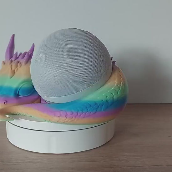 Süsser Drache kompatibel zu Alexa Echo Dot 5 - gold - 3D-Druck