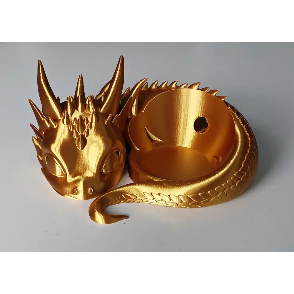 Süsser Drache kompatibel zu Alexa Echo Dot 5 - gold - 3D-Druck