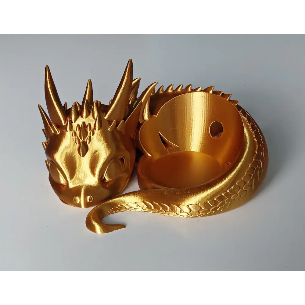 Süsser Drache kompatibel zu Alexa Echo Dot 5 - gold - 3D-Druck