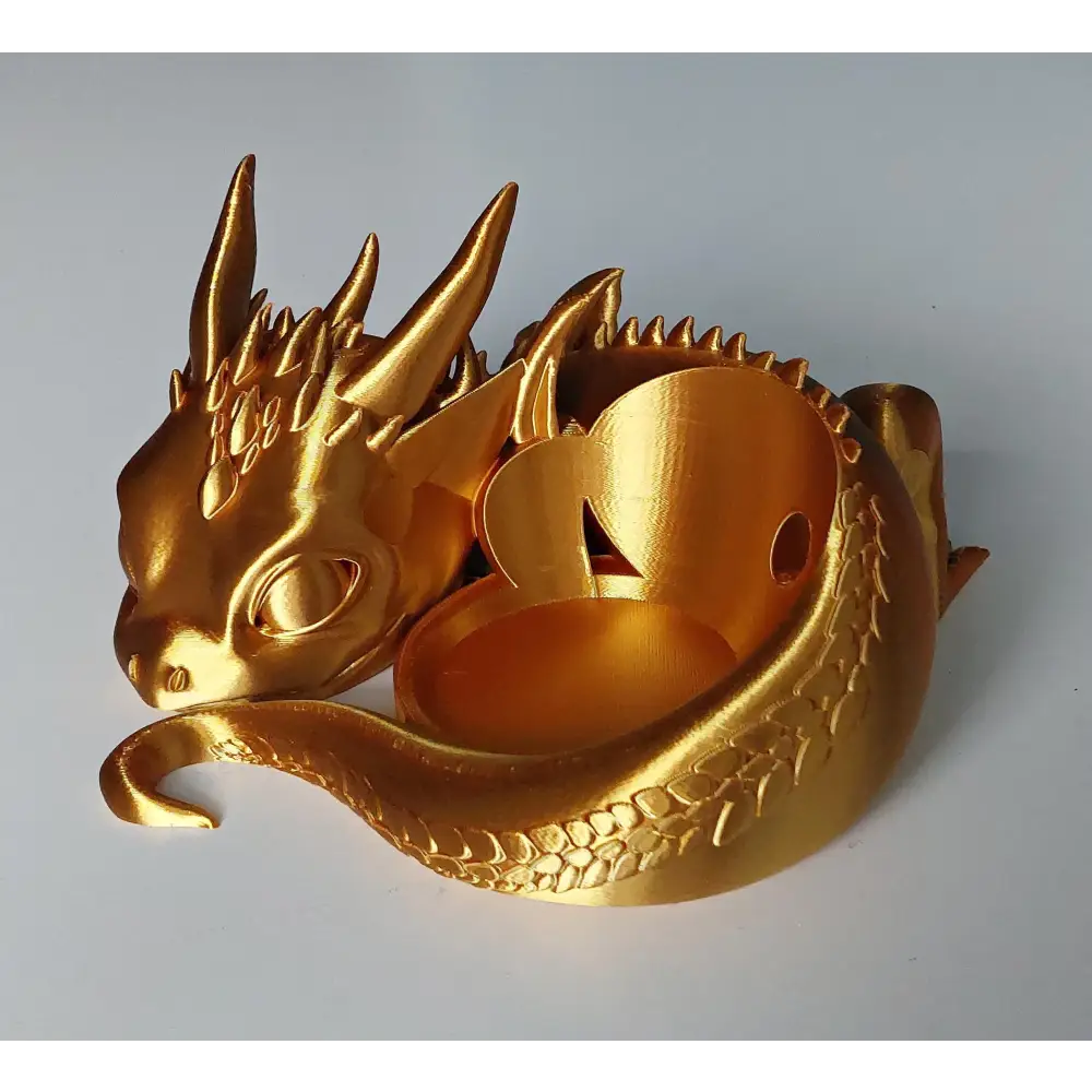 Süsser Drache kompatibel zu Alexa Echo Dot 5 - gold - 3D-Druck